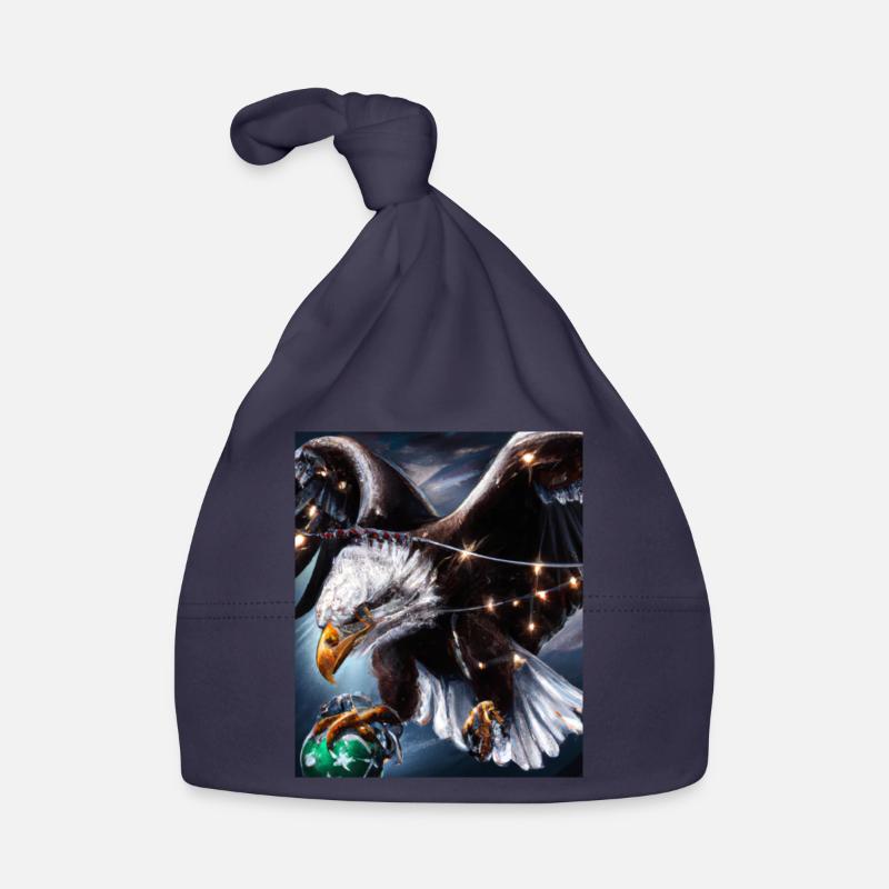 Pygargue à queue blanche de Noël américain avec Bonnet bio Bébé
