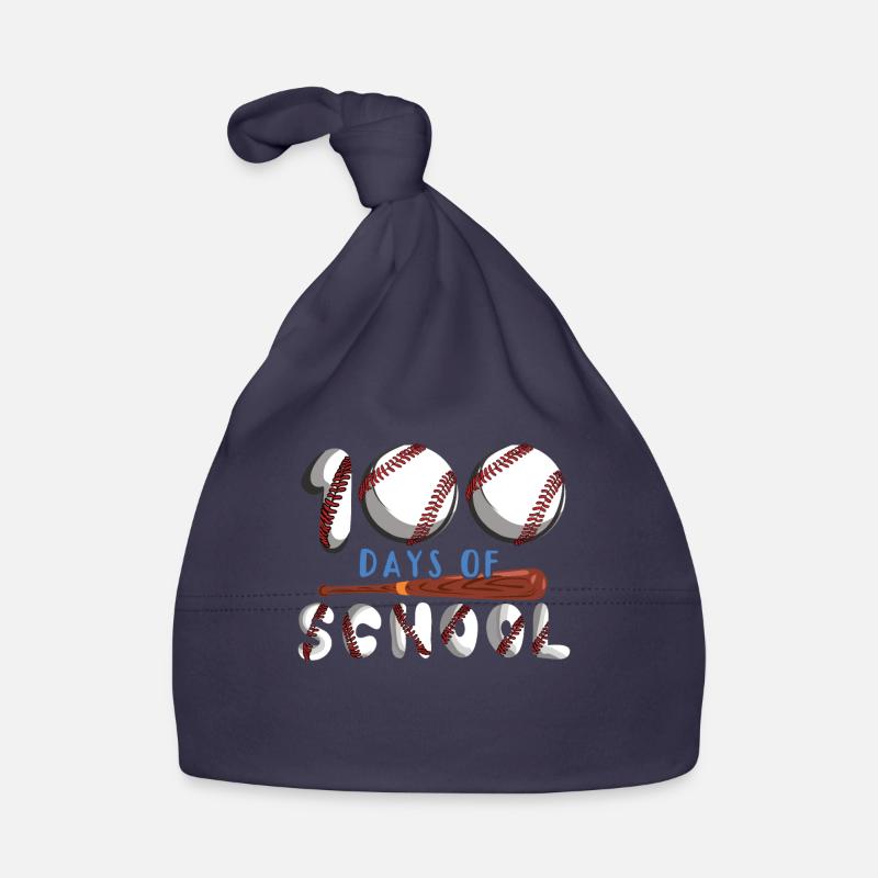 Étudiant 100e jour de baseball 100 jours d’école Bonnet bio Bébé
