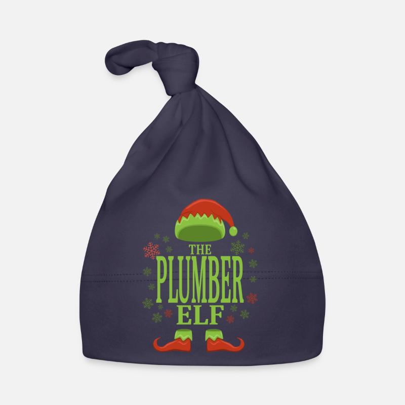 Plumber Christmas Elf Organic Baby Cap