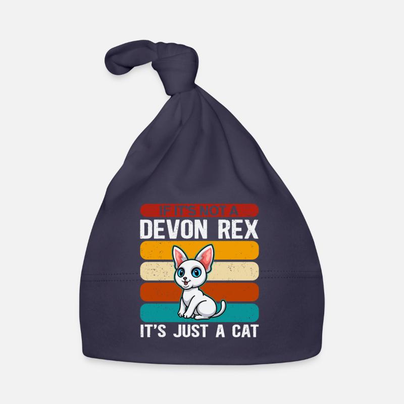 Devon Rex Cat Propriétaire Cat Cadeau Bonnet bio Bébé