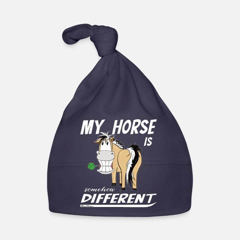 horse is somehow different funny norwegian Organic Baby Cap