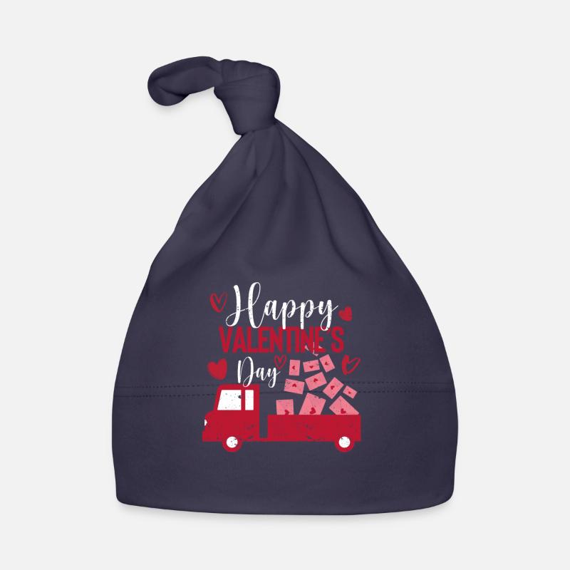 Joyeuse Saint-Valentin Camion rouge avec courrier postal Bonnet bio Bébé