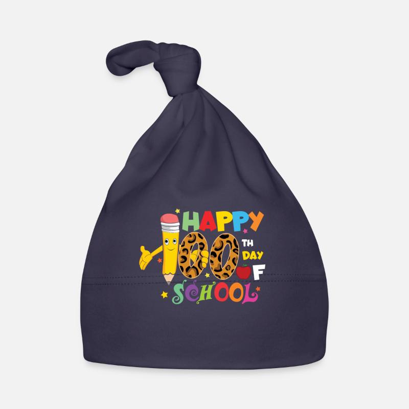 100e jour Léopard Crayon Joyeux 100 jours d’école Bonnet bio Bébé