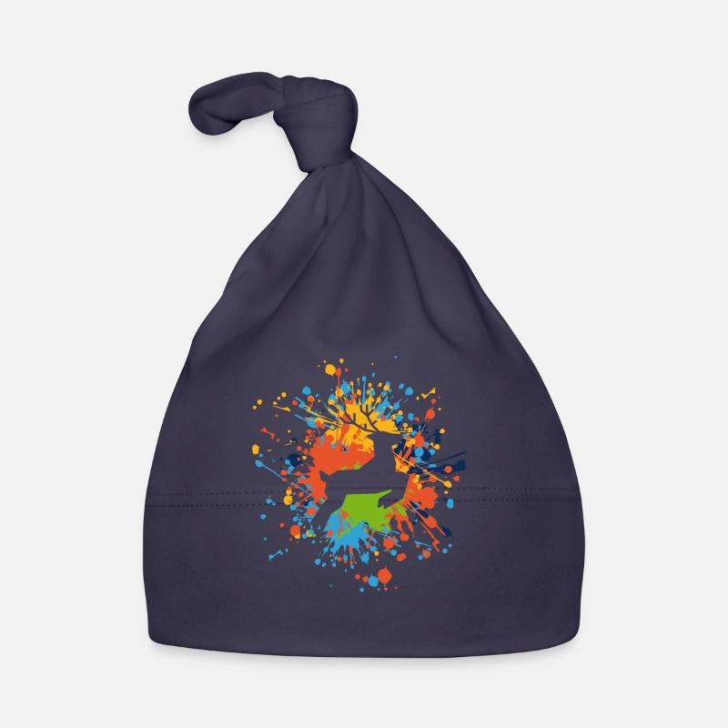 Éclaboussure de couleur de cerf Bonnet bio Bébé