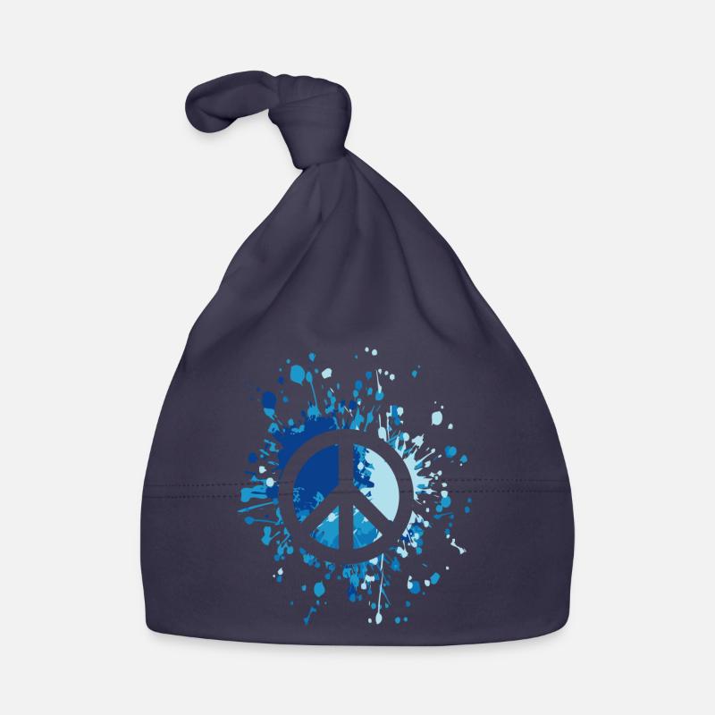 Éclaboussure de couleur de symbole de paix Bonnet bio Bébé