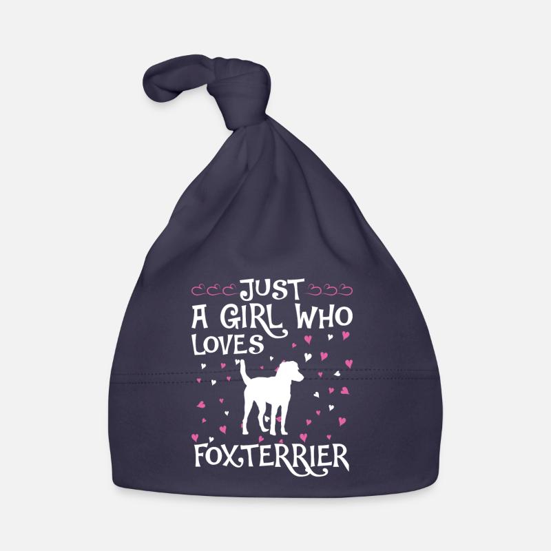 Foxterrier Hund Dog Hundehalter Baby Bio-Mütze