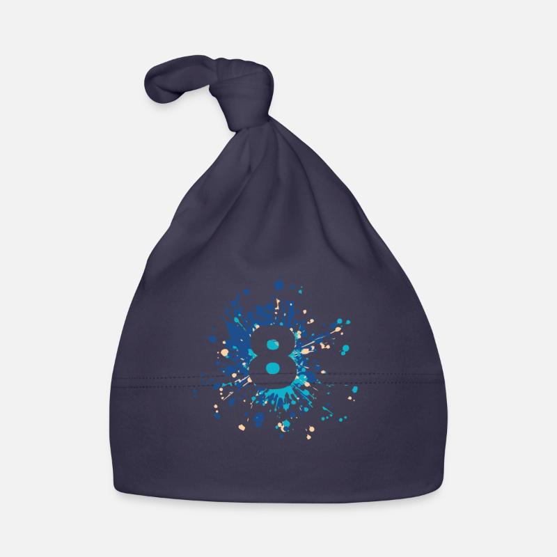 Splash couleur numéro 8 - Bonnet bio Bébé - marine