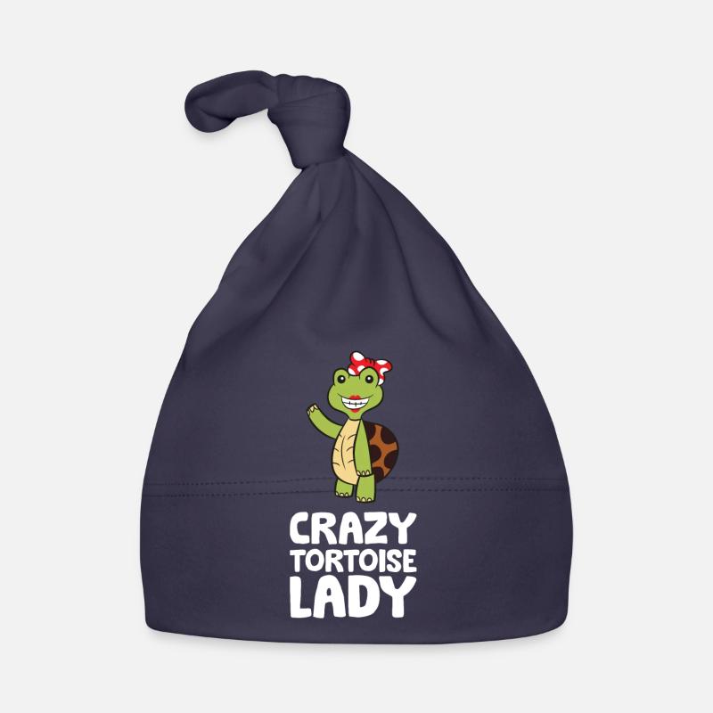 Crazy Tortoise Lady Cute Tortoise Organic Baby Cap