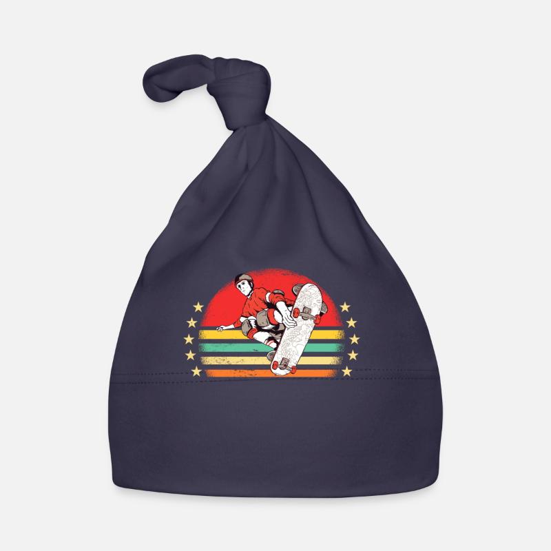 Skaters Skate Skateboarding Skateboard - Bonnet bio Bébé - marine