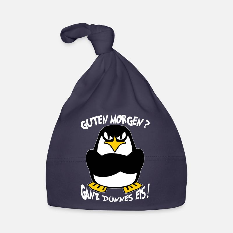 Ganz Dünnes Eis Morgenmuffel Pinguin Kaffee Baby Bio-Mütze