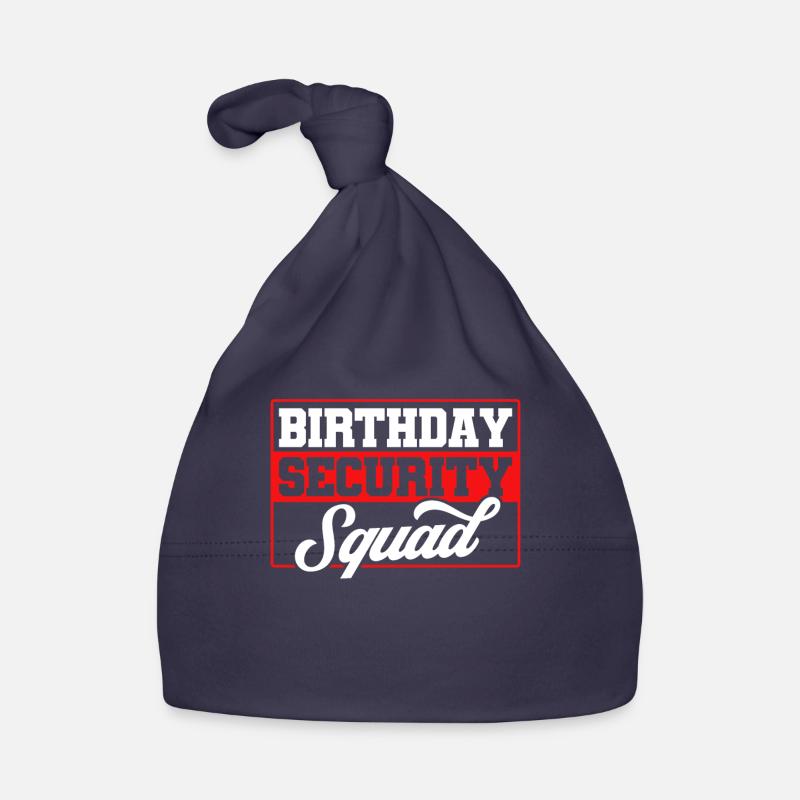 Birthday Security Squad Organic Baby Cap