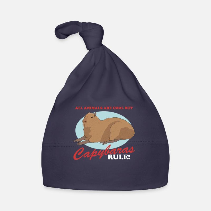 Capybara Capybaras Cadeau Bonnet bio Bébé