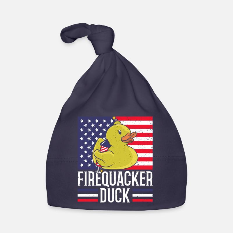 Firequacker Duck 4 juillet Firecracker Bonnet bio Bébé