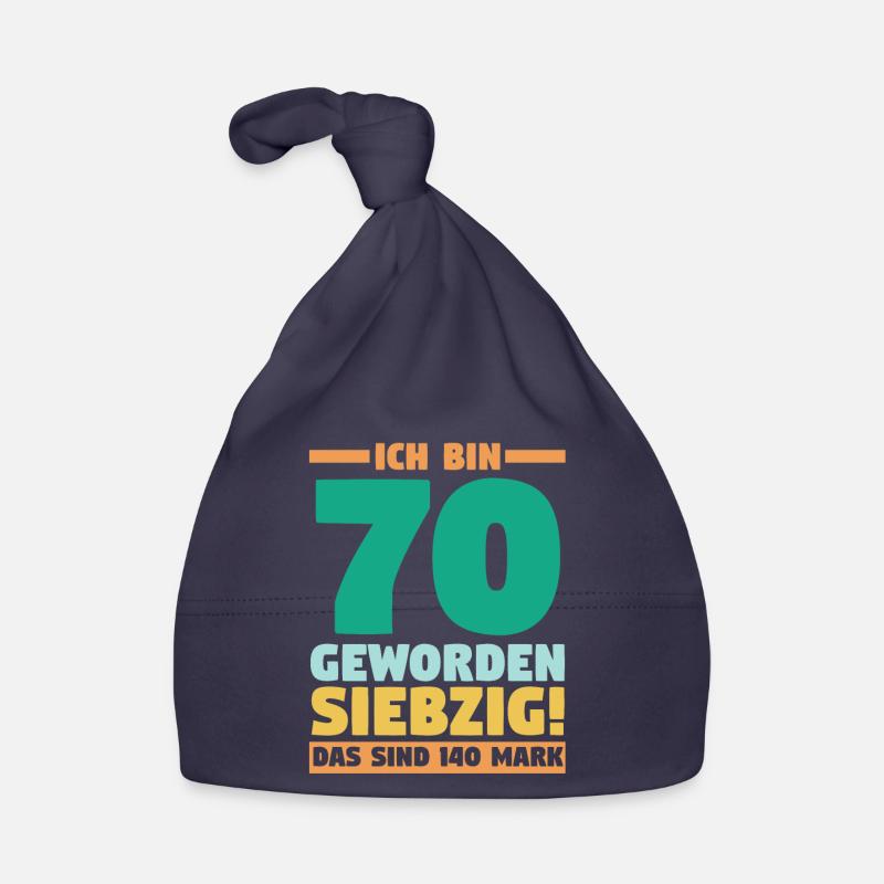 Siebzig Siebzigster 70 Jahre Geburtstag Baby Bio-Mütze