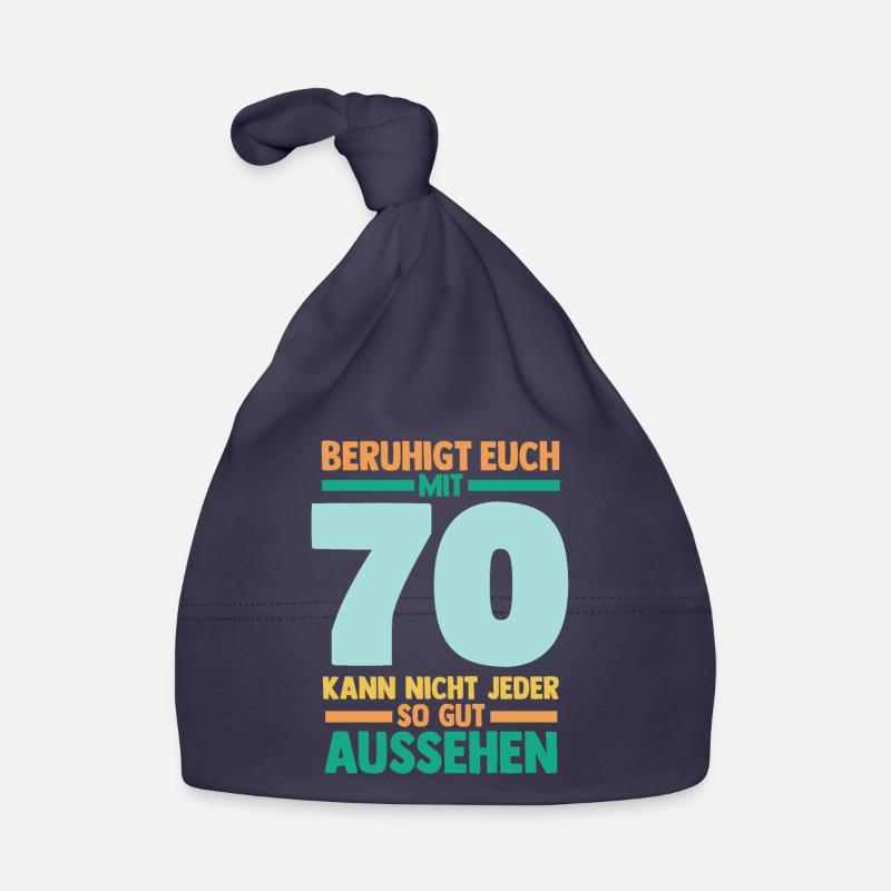 Siebzig 70 Jahre Siebzigster Geburtstag Baby Bio-Mütze