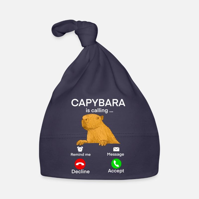 Capybara Meme Organic Baby Cap