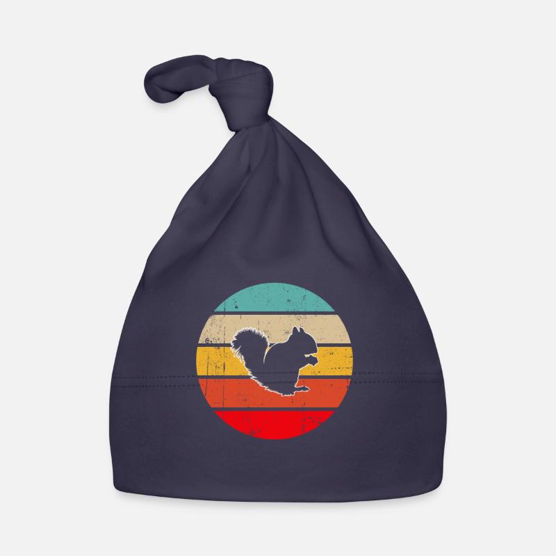 Eichhörnchen Retro Baby Bio-Mütze