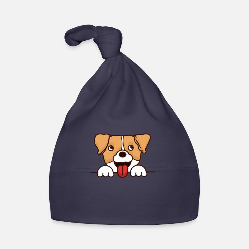 Visage de chien mignon Bonnet bio Bébé