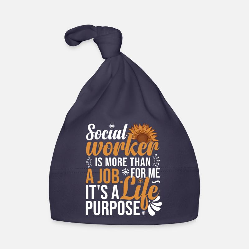 Sunflower Social Worker School Organic Baby Cap