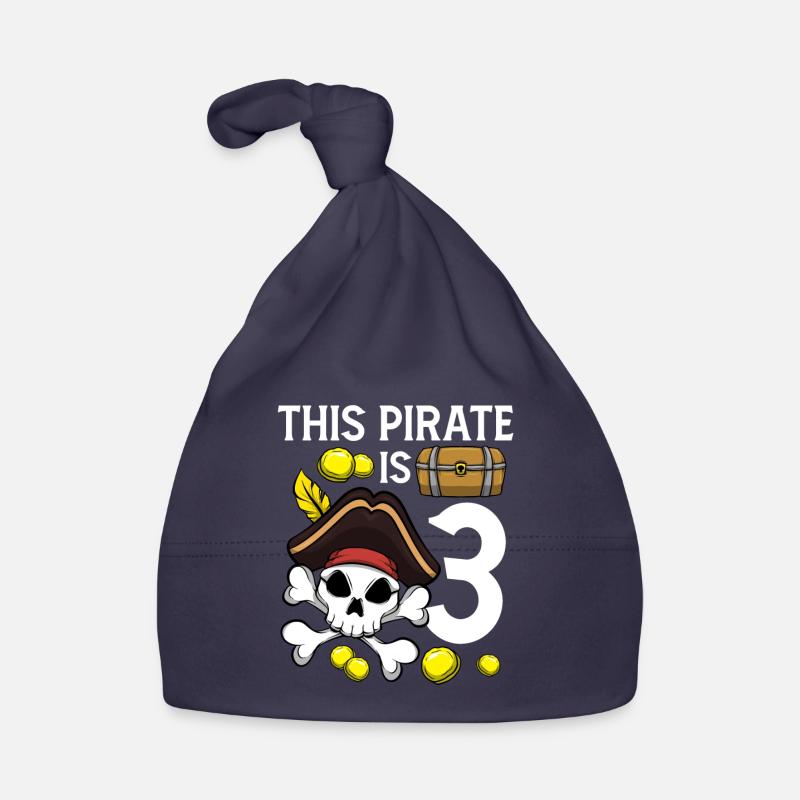 Skeleton This Pirate Is 3rd Pirate Birthday Organic Baby Cap