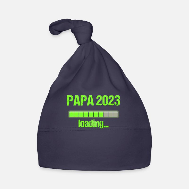Papa 2023 Loading Vaterschaft Vater Werden Dad Baby Bio-Mütze