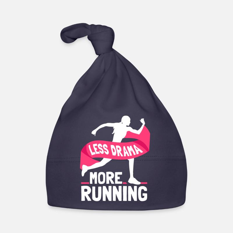 Moins de drame Plus de course à pied Coureurs de jogging Joggers Bonnet bio Bébé