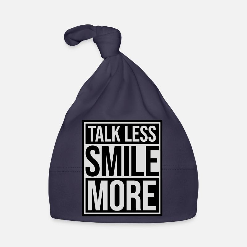 talk less smile more - Baby Bio-Mütze - Navy
