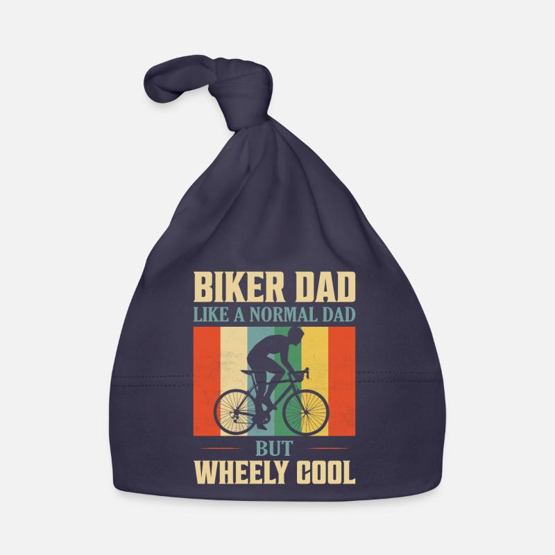 Biker Dad Like A Normal Dad But Wheely Cool Cyclin Baby Bio-Mütze