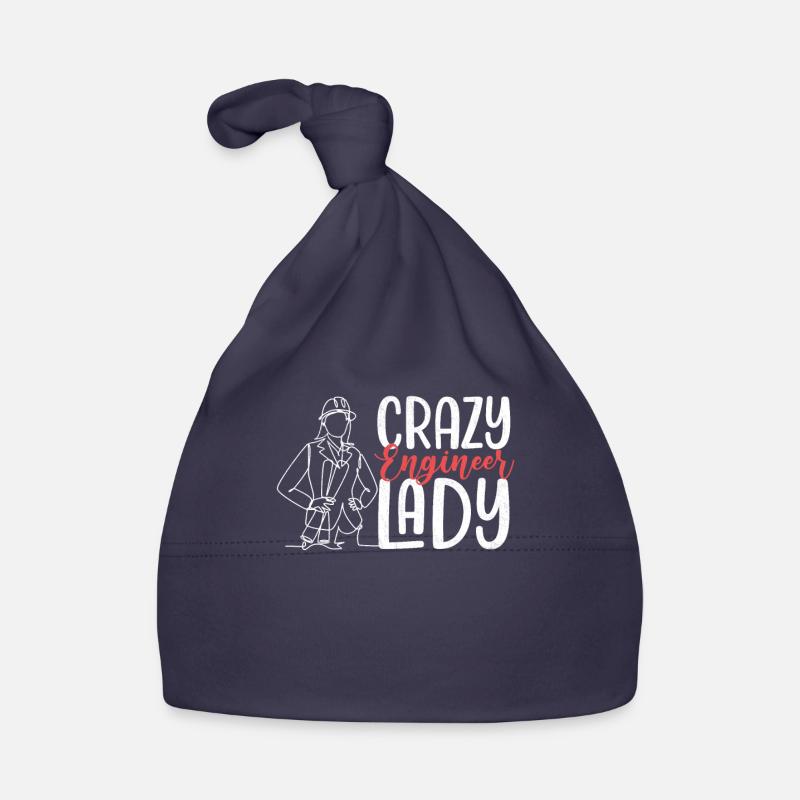 Funny Crazy Engineer Lady Engineering Architect Organic Baby Cap