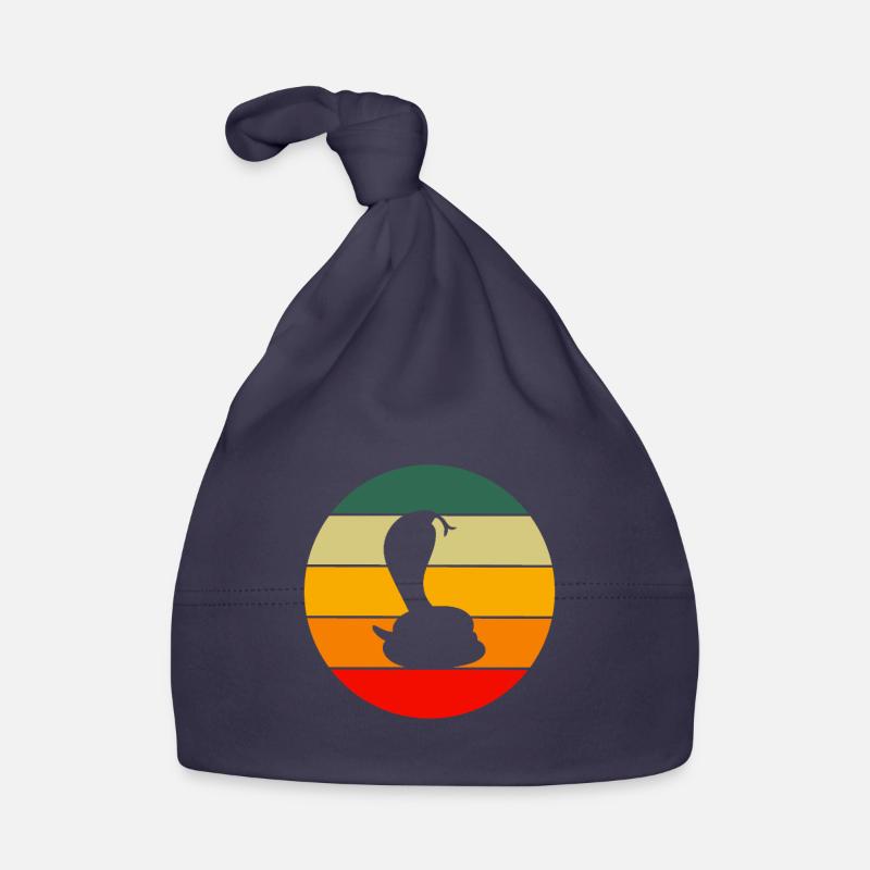 Serpent Cobra rétro Bonnet bio Bébé
