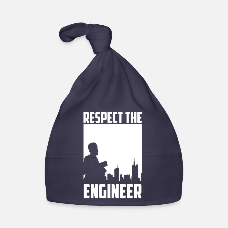 Respect The Engineer Mechanical Engineering Funny Organic Baby Cap