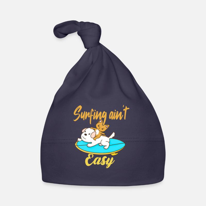 Le surf n’est pas facile - Bonnet bio Bébé - marine
