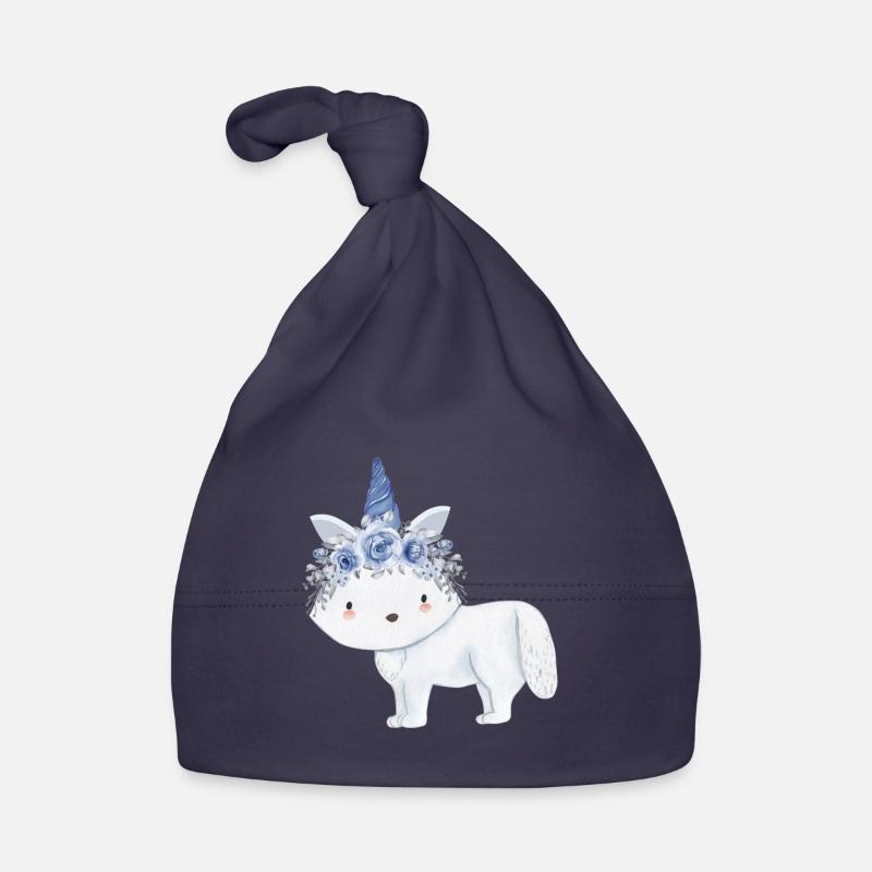 Cute arctic fox Organic Baby Cap