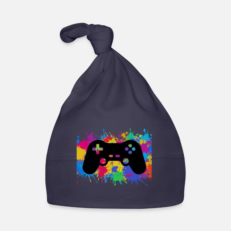 Gamer Gaming Controller Bunt rainbow Game Geschenk Baby Bio-Mütze