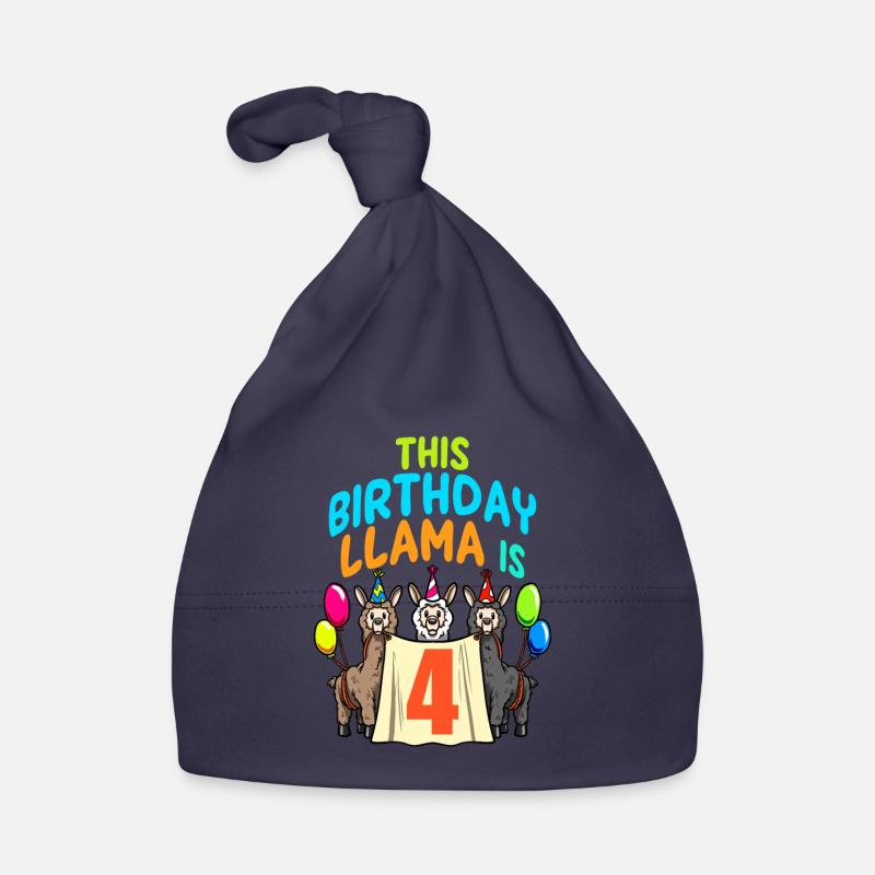 Lama Mädchen 4. Geburtstag Party Alpaka Baby Bio-Mütze