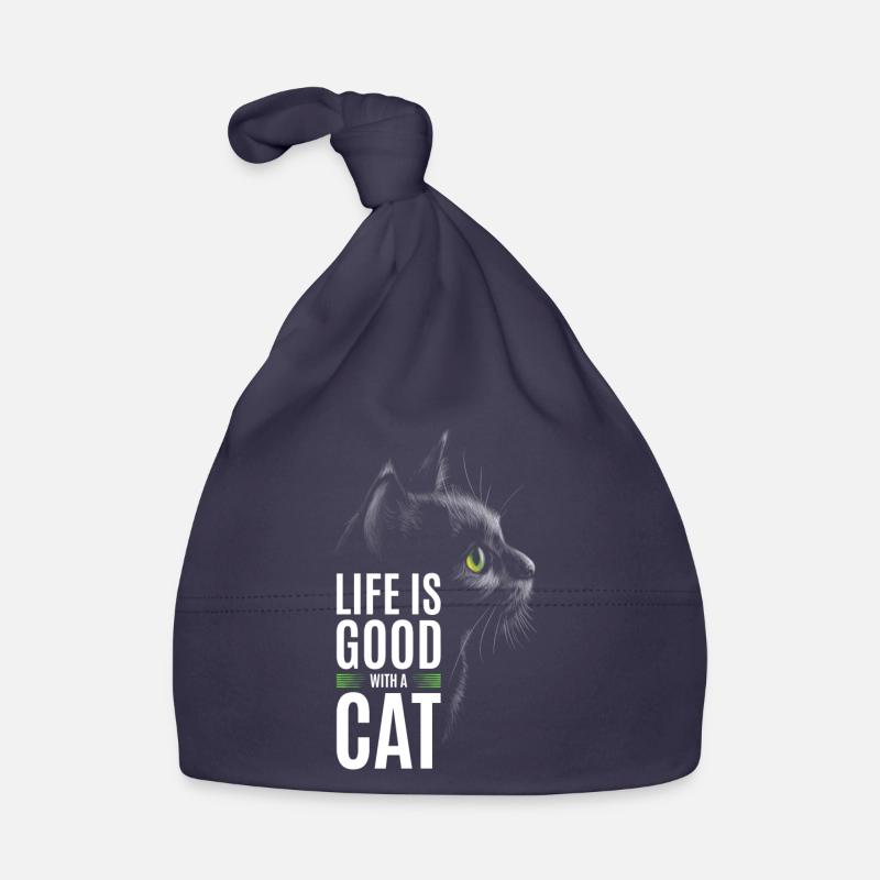 La vie est belle avec un chat Bonnet bio Bébé