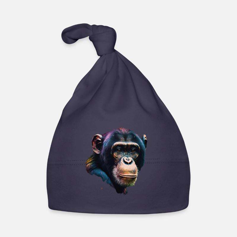 Portrait de singe chimpanzé Bonnet bio Bébé