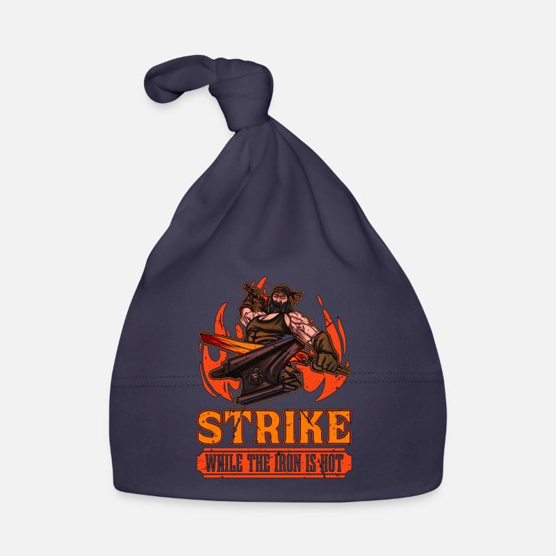Forging Strike While The Iron Farrier Blacksmiths Baby Bio-Mütze