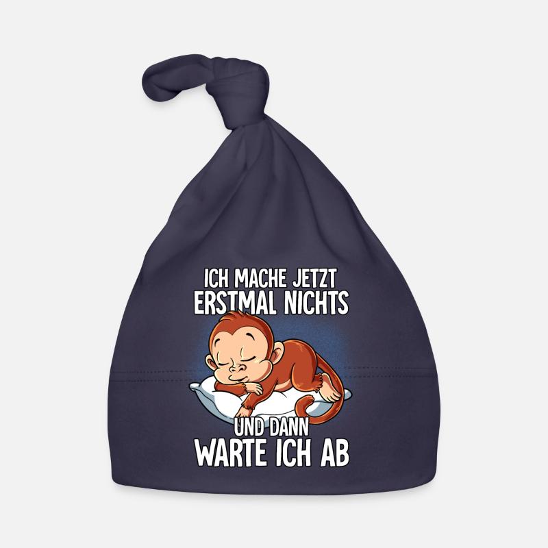 Langschläfer Affe Müde Schlaf Baby Bio-Mütze