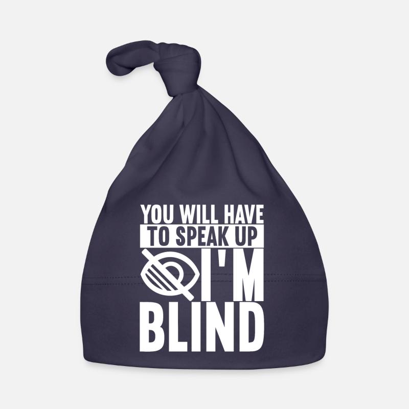 Blind visual impairment Organic Baby Cap