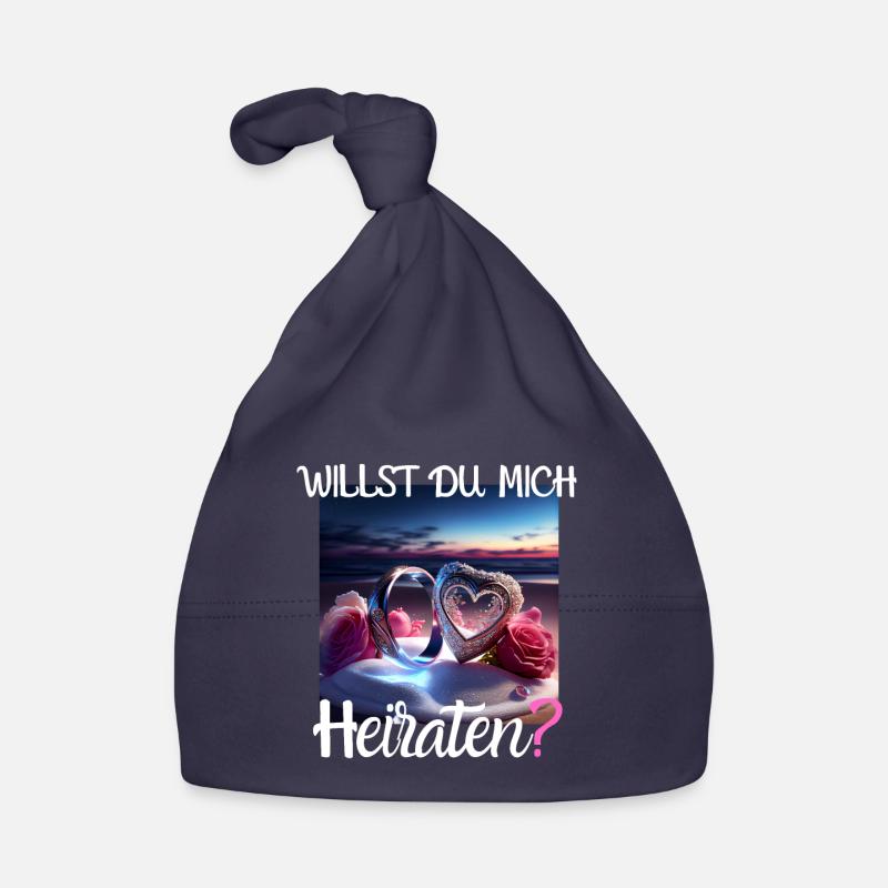 Heiratsantrag für Hochzeit oder Verlobung - Baby Bio-Mütze