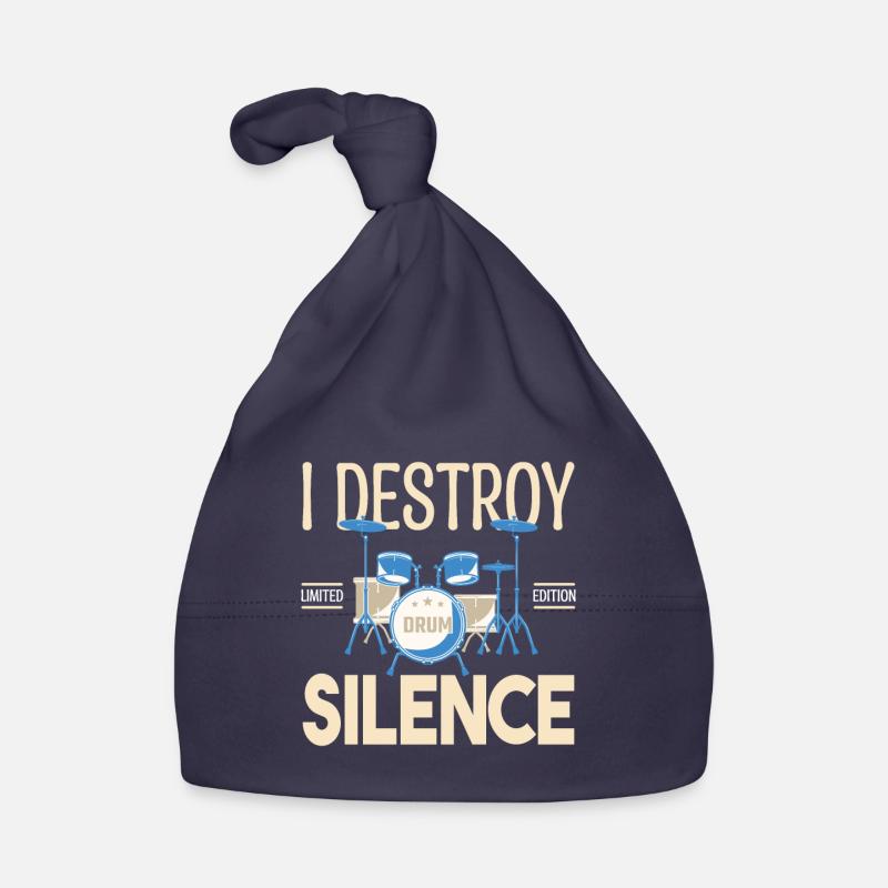 Ich zerstöre das Schweigen. Geschenkschlagzeuger, Geschenkmusiker Baby Bio-Mütze