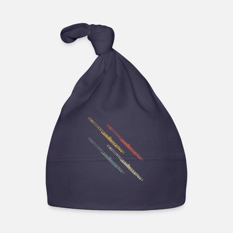 Querflöte Querflötenspieler Querflötist - Baby Bio-Mütze - Navy