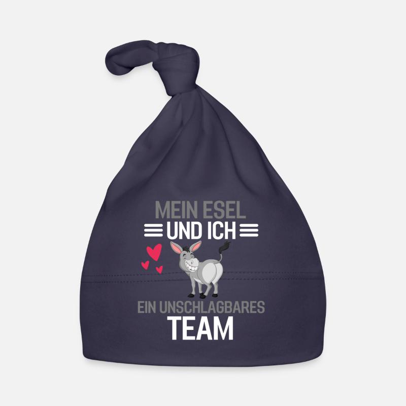 Tierliebhaber Bauernhof Tier Geschenk Bauer Esel Baby Bio-Mütze
