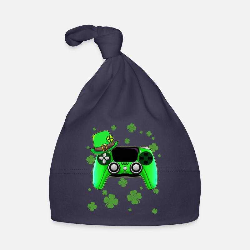Console de jeu St Patricks Day Gamer Bonnet bio Bébé