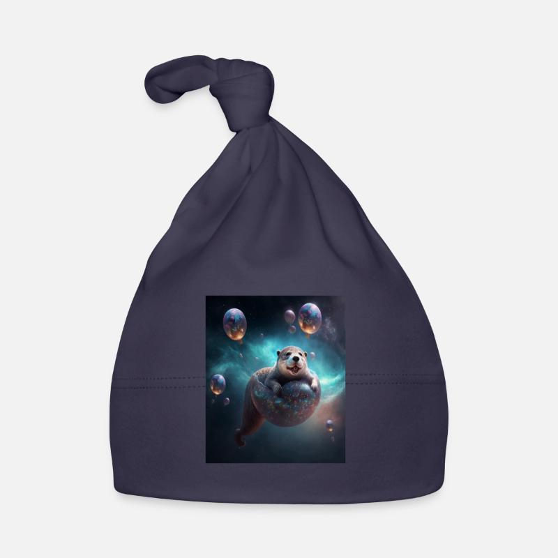 Drôle Space Otters Space Otter avec Planet Bonnet bio Bébé