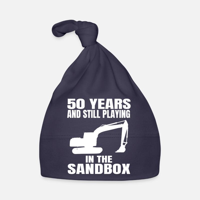 Excavator driver 50th birthday Construction workers Excavators Organic Baby Cap