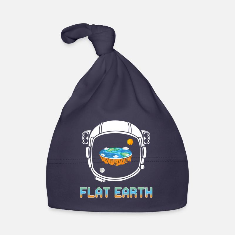 FLAT Earth Cool Astronaut Flat Earther Designs Organic Baby Cap