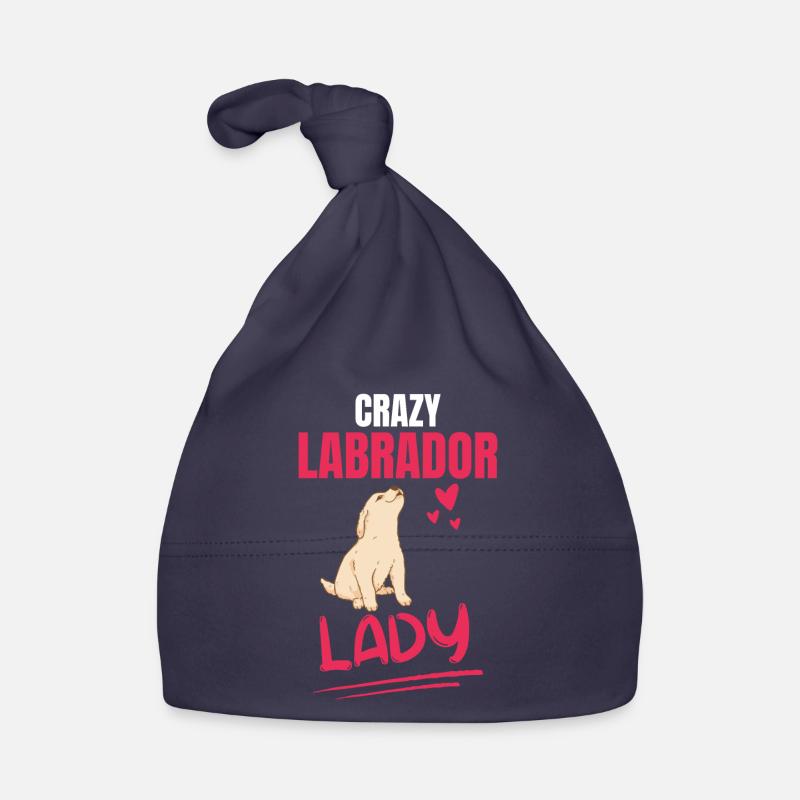Verrückte Labrador Lady Hunde Geschenk Labrador Baby Bio-Mütze