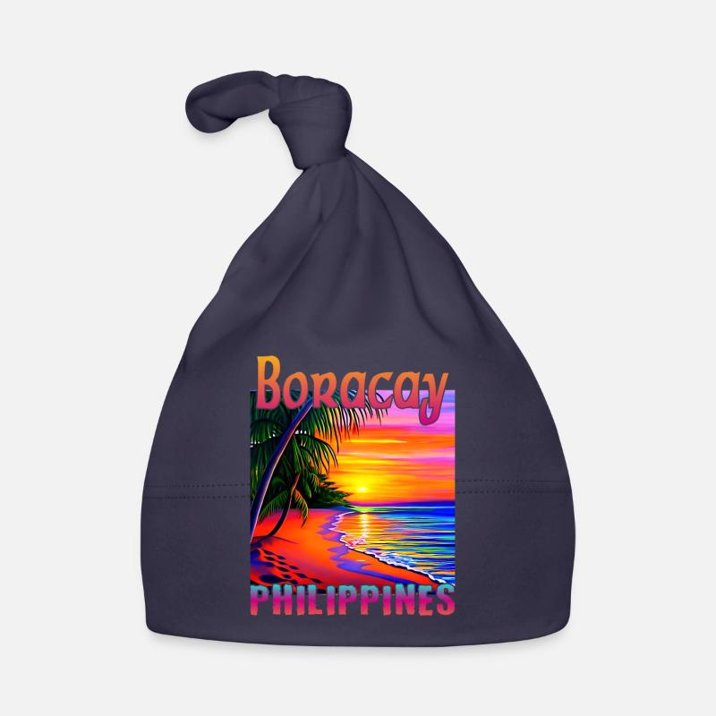 Boracay Philippines Sunset Organic Baby Cap